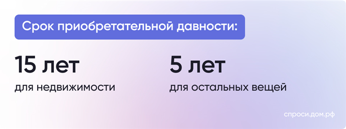 Определение понятия приобретательная давность