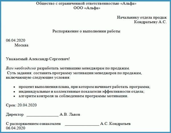 Распоряжение: основные правила и принципы оформления в 2024