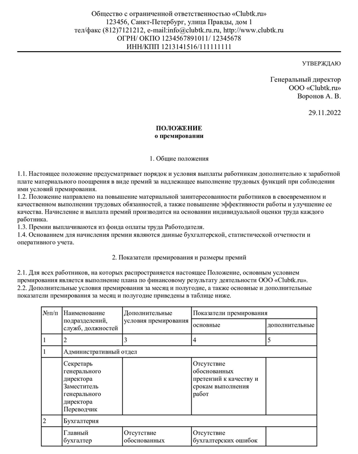 Как представить сотрудников на премию: образец заполнения